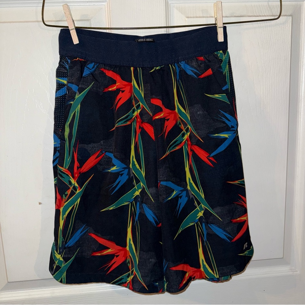 Russell Athletic Men's Black Floral Shorts